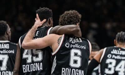Yago Mateus não entra em quadra na vitória do Virtus Bologna sobre o Maccabi Tel Aviv na Euroliga. Encontro entre brasileiros não acontece e ambos foram eliminados do torneio
