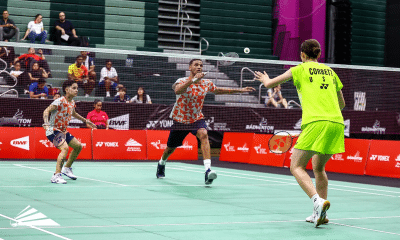 Davi Silva e Sania Lima na final do Pan-Americano de badminton