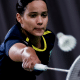 Juliana Viana em quadra no Pan-Americano de badminton