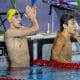 Arthur Werner e Davi Vallim na prova dos 50m costas