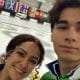 Na imagem, Ana Teodoro e Pedro Ribeiro, que foram o Time Brasil de Curling no Mundial Júnior de duplas mistas.