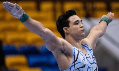 Diogo Speranza fica no top6 na final da barra fixa na etapa de Koper da Copa do Mundo de ginástica artística