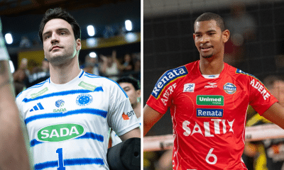 Oppenkoski e Adriano Xavier são os maiores pontuadores de seus times na Superliga (Fotos: Agência I7/Sada Cruzeiro e Pedro Teixeira/Vôlei Renata)