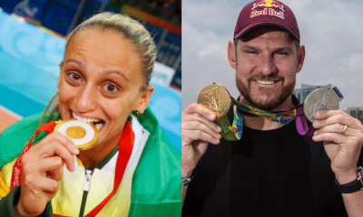 Fabi Alvim e Alison Cerutti, o "Mamute" com suas medalhas olímpicas