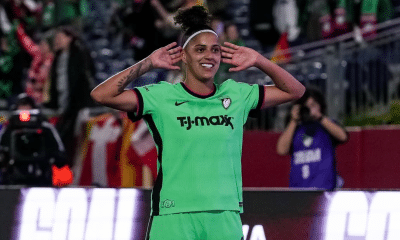 Amanda Gutierres marcou de pênalti, nos acréscimos, na vitória do Boston Legacy pela NWSL (Foto: Instagram @bostonlegacyfc)