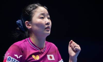 Harimoto Miwa em vitória do Japão sobre Alemanha no Mundial de Tênis de Mesa por Equipes