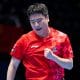 Liang Jingkun, da China, no Mundial de Tênis de Mesa por Equipes