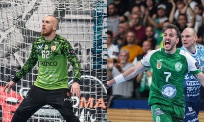 Na imagem, o goleiro Ferrugem e o atacante Rudolph Hackbarth em ação.