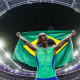 Jogos Olímpicos Paris 2024 - Atletismo - Na final dos 400m com barreiras, o brasileiro Alison dos Santos, o Piu, ganhou a medalha de bronze