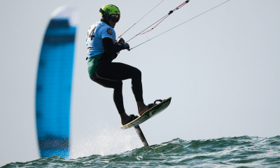 Bruno Lobo durante o segundo dia do Mundial de Fórmula Kite — Foto: International Kiteboarding Association