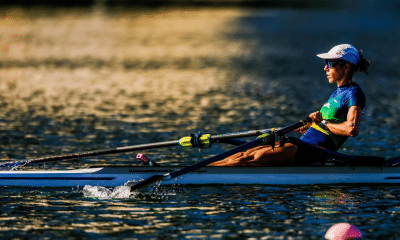 Chloé Gorski na Copa do Mundo de remo na Espanha