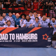 Bryan Monte e Rogério Moraes com o Montpellier na Liga europeia de handebol masculino