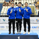Pódio da barra fixa no Troféu Brasil de ginástica artística