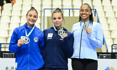 Pódio do troféu Brasil de ginástica artística