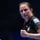 Sabine Winter na vitória da Alemanha sobre Hong Kong pelas quartas de final do Mundial de Tênis de Mesa por Equipes