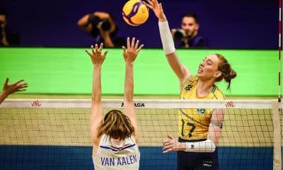 Julia Bergmann marcou 24 pontos na estreia da VNL diante da Holanda