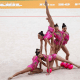 Conjunto brasileiro durante o Pan-Americano de Ginástica Rítmica
